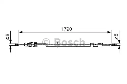 жило за ръчна спирачка BOSCH 1 987 482 112