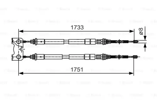 жило за ръчна спирачка BOSCH 1 987 482 123