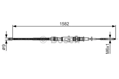 жило за ръчна спирачка BOSCH 1 987 482 124