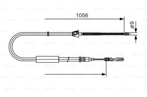 жило за ръчна спирачка BOSCH 1 987 482 125