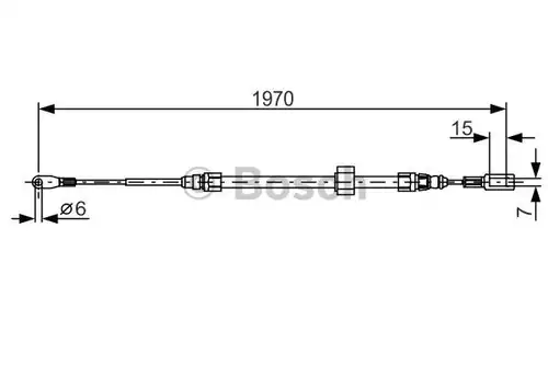 жило за ръчна спирачка BOSCH 1 987 482 131