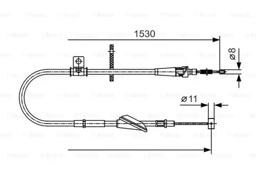 жило за ръчна спирачка BOSCH 1 987 482 136