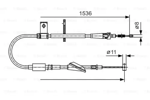 жило за ръчна спирачка BOSCH 1 987 482 137