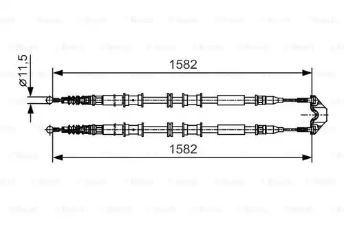 жило за ръчна спирачка BOSCH 1 987 482 138