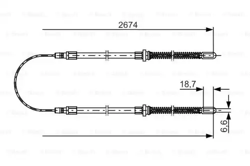 жило за ръчна спирачка BOSCH 1 987 482 148