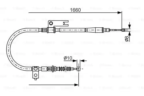 жило за ръчна спирачка BOSCH 1 987 482 153