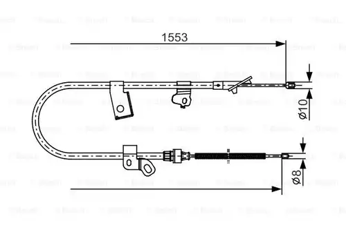 жило за ръчна спирачка BOSCH 1 987 482 156