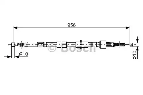 жило за ръчна спирачка BOSCH 1 987 482 162