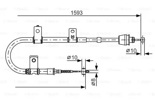 жило за ръчна спирачка BOSCH 1 987 482 166