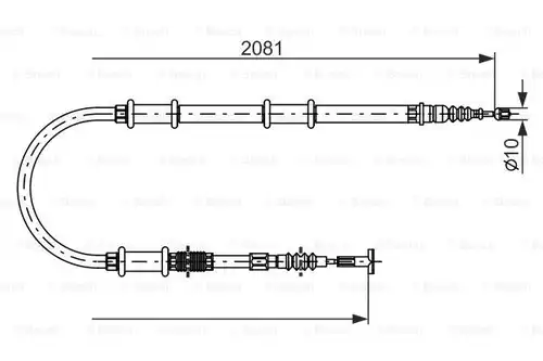 жило за ръчна спирачка BOSCH 1 987 482 181