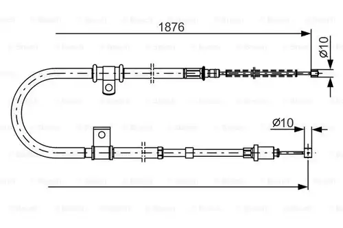 жило за ръчна спирачка BOSCH 1 987 482 183