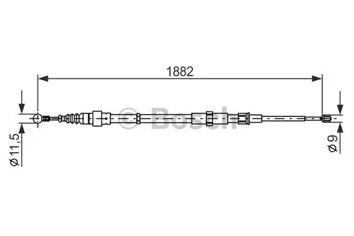 жило за ръчна спирачка BOSCH 1 987 482 193