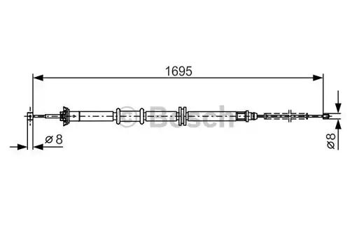 жило за ръчна спирачка BOSCH 1 987 482 205