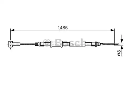 жило за ръчна спирачка BOSCH 1 987 482 214