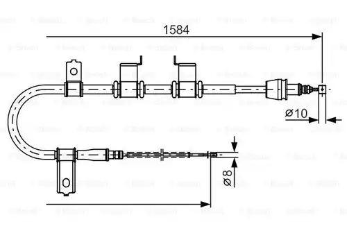 жило за ръчна спирачка BOSCH 1 987 482 223