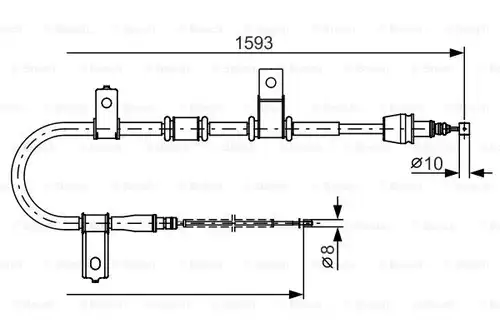 жило за ръчна спирачка BOSCH 1 987 482 224