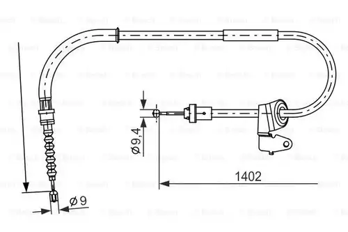 жило за ръчна спирачка BOSCH 1 987 482 226