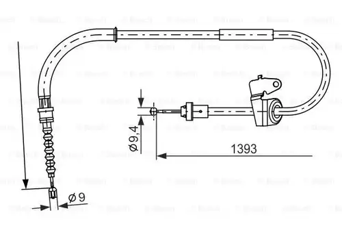 жило за ръчна спирачка BOSCH 1 987 482 227