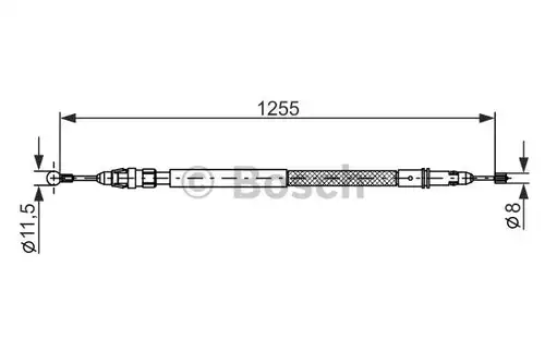 жило за ръчна спирачка BOSCH 1 987 482 235