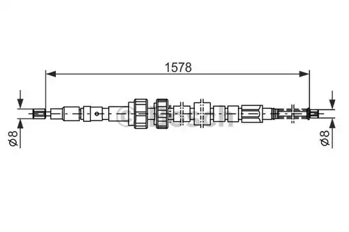 жило за ръчна спирачка BOSCH 1 987 482 243