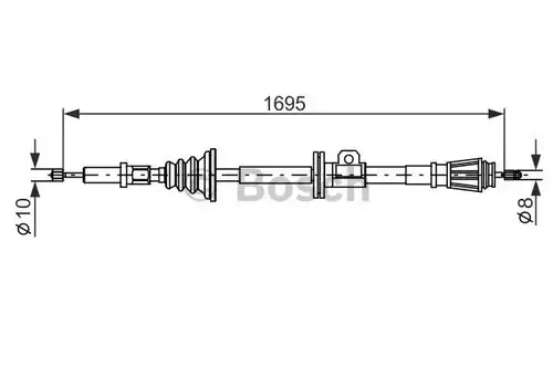 жило за ръчна спирачка BOSCH 1 987 482 262