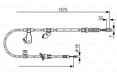 жило за ръчна спирачка BOSCH 1 987 482 272