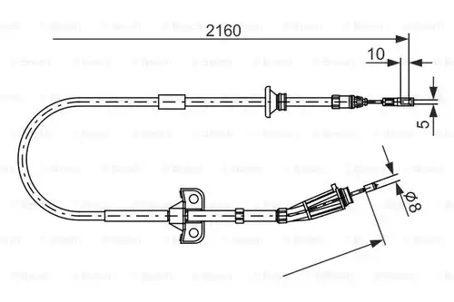 жило за ръчна спирачка BOSCH 1 987 482 284