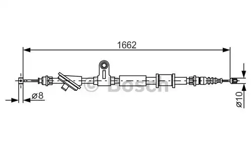 жило за ръчна спирачка BOSCH 1 987 482 285