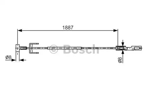 жило за ръчна спирачка BOSCH 1 987 482 292