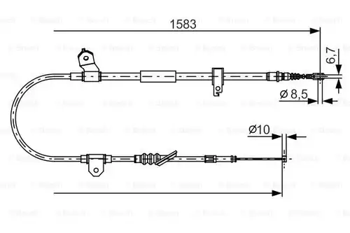 жило за ръчна спирачка BOSCH 1 987 482 296