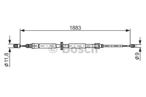 жило за ръчна спирачка BOSCH 1 987 482 302