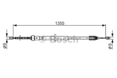 жило за ръчна спирачка BOSCH 1 987 482 309