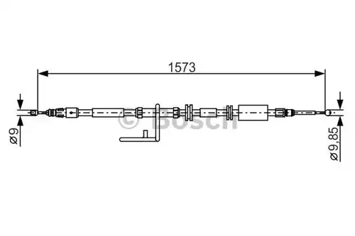 жило за ръчна спирачка BOSCH 1 987 482 313