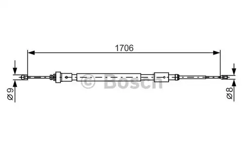 жило за ръчна спирачка BOSCH 1 987 482 316