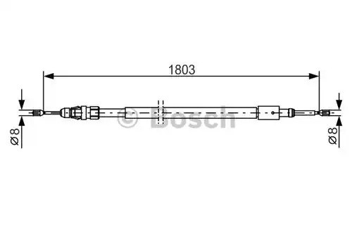 жило за ръчна спирачка BOSCH 1 987 482 317