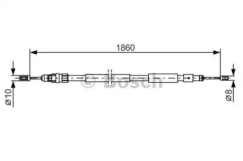 жило за ръчна спирачка BOSCH 1 987 482 319