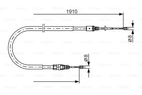 жило за ръчна спирачка BOSCH 1 987 482 323