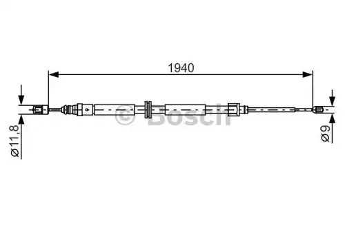 жило за ръчна спирачка BOSCH 1 987 482 325