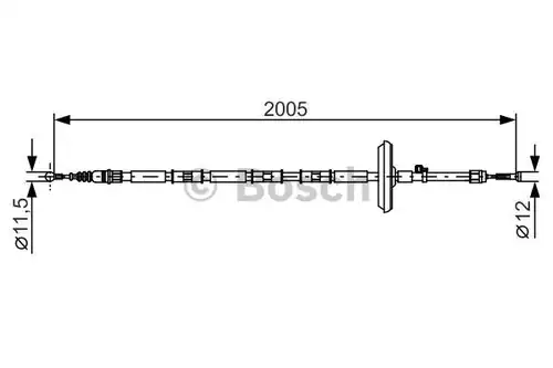 жило за ръчна спирачка BOSCH 1 987 482 333