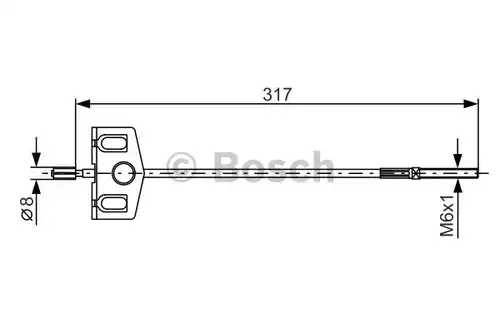 жило за ръчна спирачка BOSCH 1 987 482 342