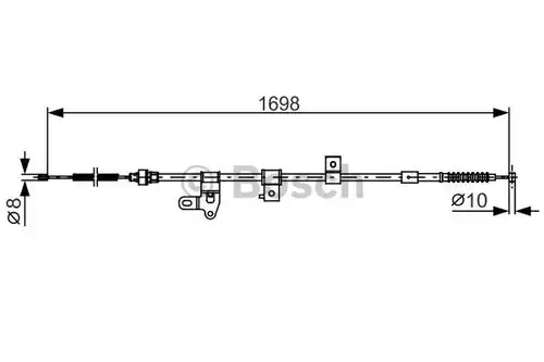 жило за ръчна спирачка BOSCH 1 987 482 346