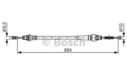 жило за ръчна спирачка BOSCH 1 987 482 365