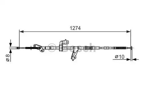 жило за ръчна спирачка BOSCH 1 987 482 366