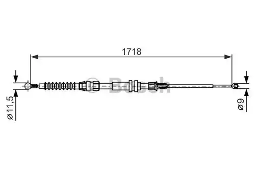 жило за ръчна спирачка BOSCH 1 987 482 378