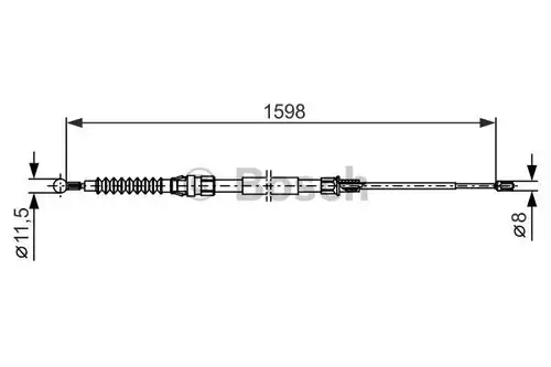 жило за ръчна спирачка BOSCH 1 987 482 379