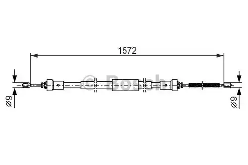 жило за ръчна спирачка BOSCH 1 987 482 384