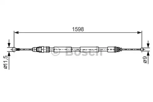 жило за ръчна спирачка BOSCH 1 987 482 388