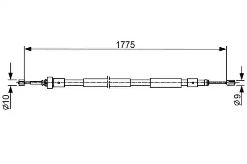 жило за ръчна спирачка BOSCH 1 987 482 407