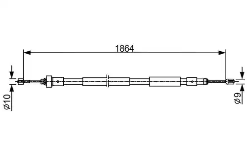 жило за ръчна спирачка BOSCH 1 987 482 408