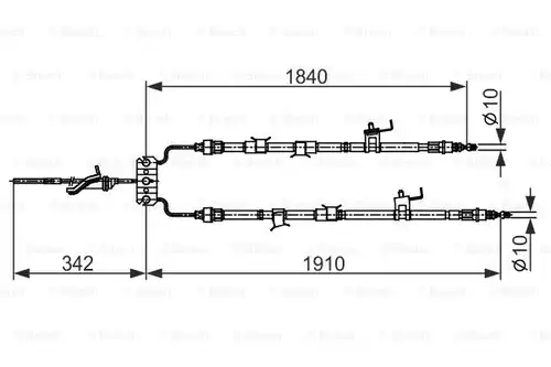 жило за ръчна спирачка BOSCH 1 987 482 420